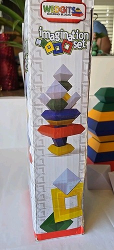 Wedgits 15 Piece Building Blocks Imagination Set Stacking Nesting STEM Toy Y - Picture 8 of 10