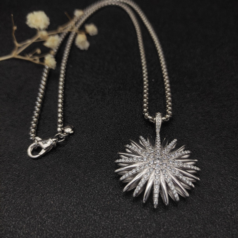 David Yurman Sunflower and Baby’s Breath Necklace 50+5 cm adjustable chain