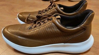 Johnston & Murphy Amherst 2.0 Embossed Leather U-Throat  Shoe Tan 13 DISPLAY 