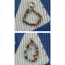 2 Piece Beaded Bracelets Natural Stone Bracelet Set Colorful Brown Adjustable