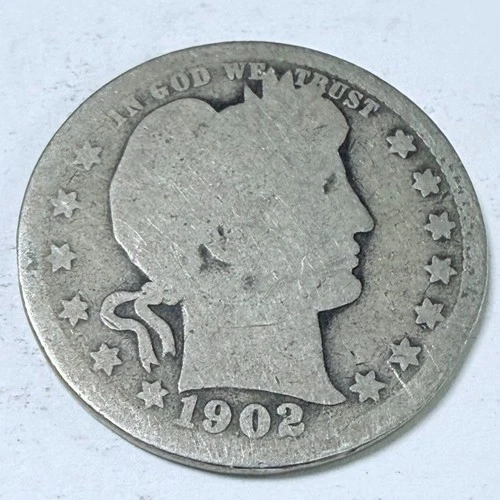 1902 Barber Quarter - 25c - 90% Silver - Circulated Coin #5609