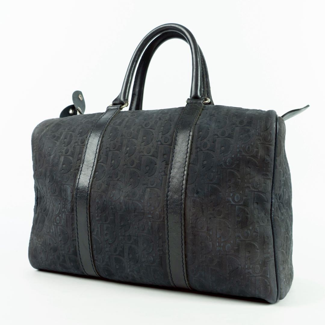 Christian Dior Navy Trotter Boston Bag Authentic Womens Handbag From Japan TK