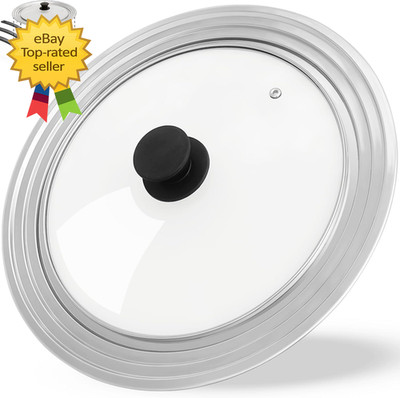 Universal Lid for Pots and Pans, Fits 11'' 12'' & 13'' Diameter Cookware Replacemen