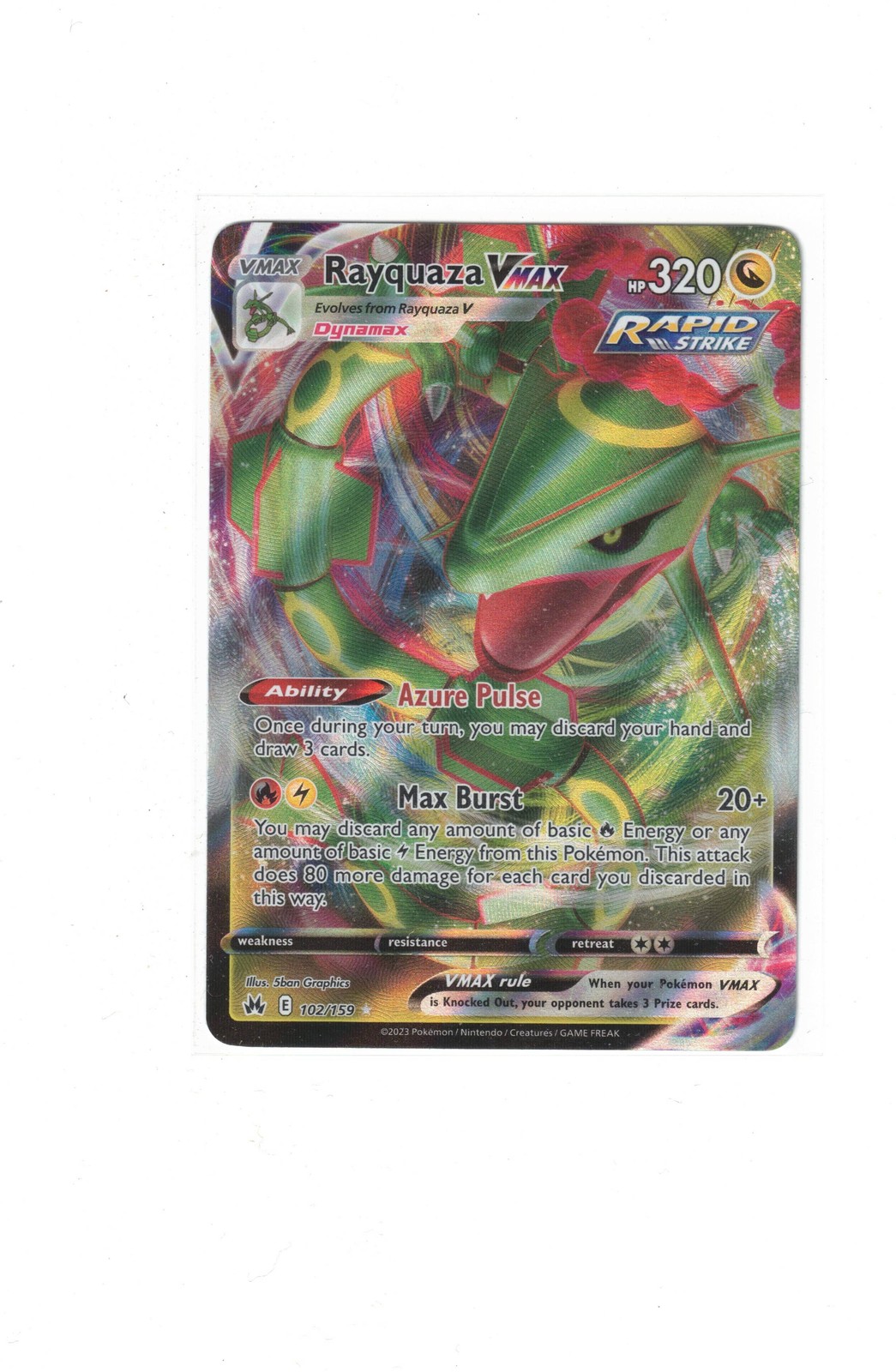 Rayquaza VMAX (102) Ultra Rare Crown Zenith 102/159 NM