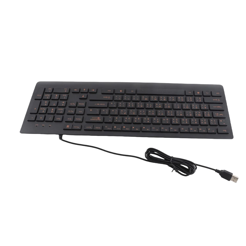Chinese Keyboard USB Wired Comfortable Hand Feel Low Noise Bilingual Chinese - Image 4 of 4