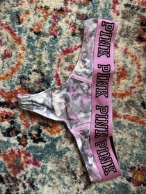 PINK Victoria's Secret Tie Dye Bra and thong set Multicolor Adjustable Straps