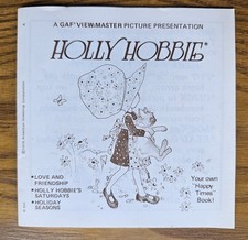 Vintage 1976 Holly Hobbie View Master 3 Reel Set  Book B344