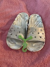 Crocs Comfort Marbled Slides White/Multi Unisex Size US M3/W5 NWT