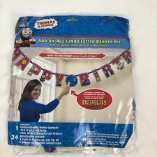 Thomas The Train & friends Add An Age Jumbo Letter Birthday Banner Kit
