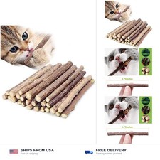 10 PCS Catnip Sticks Organic Cat Chew Toys Natural Plant Matatabi Silvervine ...