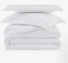 Bedsure Ultra Soft Hypoallergenic Duvet Cover Set White Oversized Queen