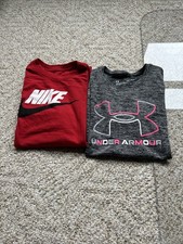 Boys 2 Pc Set Under Armor And Nike  Size M