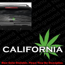 WEED CANNABIS Marijuana Window Vinyl Die Cut Decal Stickers California FY053