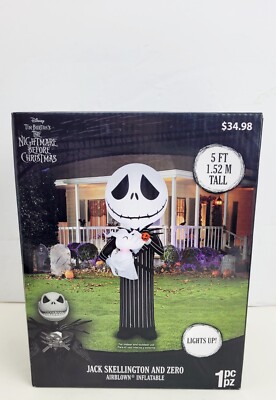Halloween Nightmare Before Christmas 10ft Skeleton Jack Skellington Inflatable