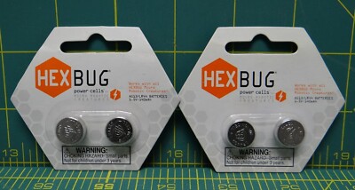 Lot of 4 Hexbug Power Cells AG13/LR44 Batteries 411-1233 Micro Robotic Creatures
