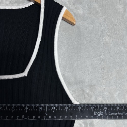 Suéter sin mangas Y2K de colección talla L negro elástico caprichoso grunge patinador oscuro academia - Imagen 6 de 11