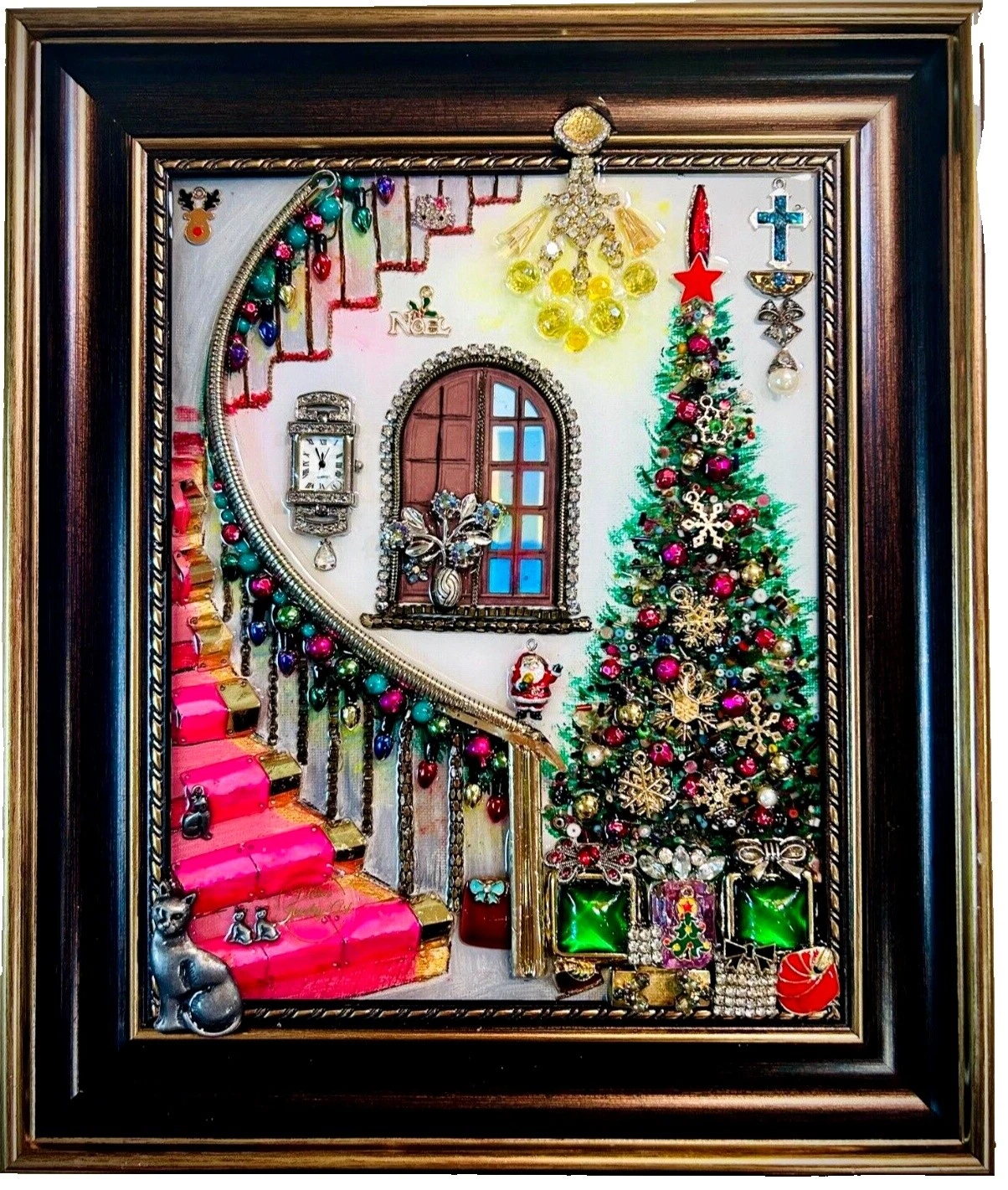 圣诞混合媒体艺术、拼贴艺术