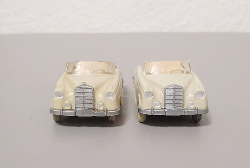 Wiking 14 c - 2 x Mercedes 220 Cabrio ohne Personen Vintage 50er 60er ohne OVP - Bild 3 von 21