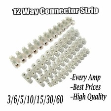 Electrical Connectors Wire Block Clamp Terminal Cable 240V Reusable 12 Way UK