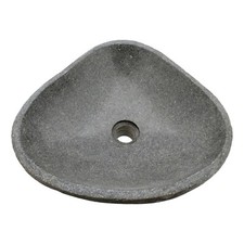 Lavandino lavabo bagno  in pietra di fiume 43x39x15cm
