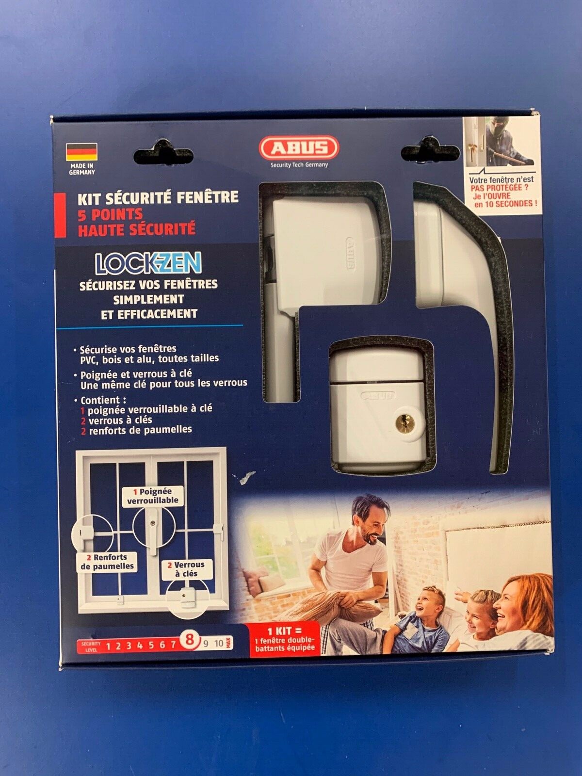 ABUS Lockzen kit de sécurité fenêtre 5 points blanc en acier renforcé