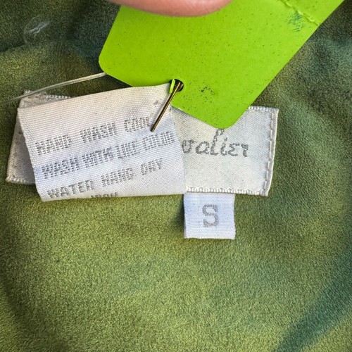 Great Cavalier Vintage Deadstock Womens Faux Suede Green Zip Jacket & Pants Set - Picture 12 of 15