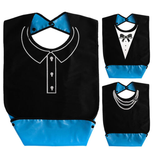 Adult Bibs Reusable Feeding Bib for Elderly with Crumb Catcher Nursing Home Bibs