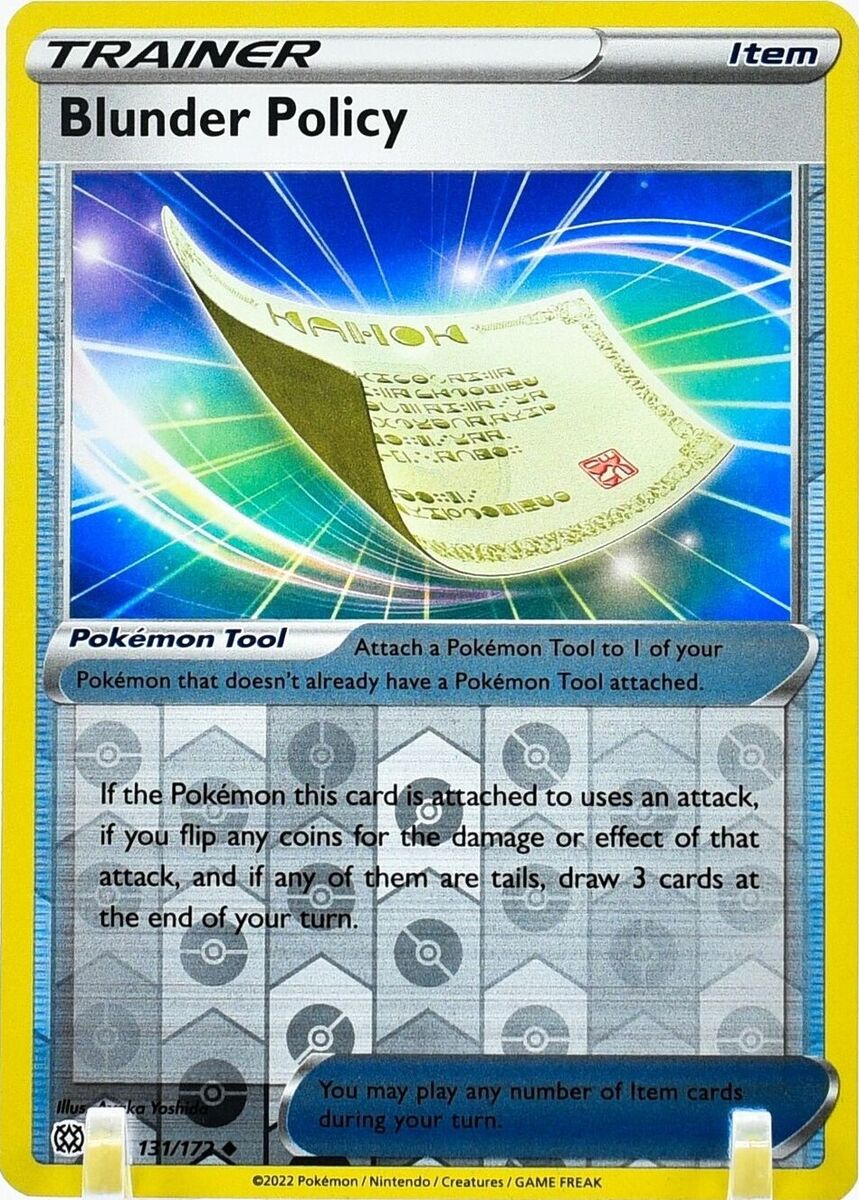 Blunder Policy 131/172 | SWSH - Brilliant Stars | REVERSE HOLO | Pokemon NM