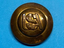 CIVIL WAR, LEAD FILLED, BRASS, USA BRIDLE ROSETTE