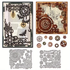 1Set 2Pcs 2 Styles Carbon Steel Cutting Dies Stencils for DIY Scrapbooking Photo