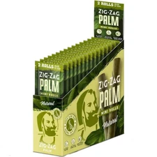 Zig Zag Palm Mini Rolls Natural Box - 15 Packs of 2 (30 Total)