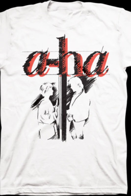 Rare A-Ha band Take On Me Short Sleeve Cotton White All Size T-Shirt