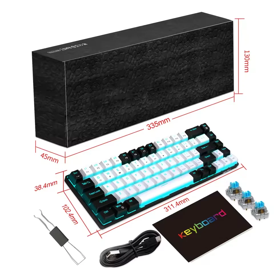 Compact and Durable Mechanical Keyboard for Enhanced Typing Experience