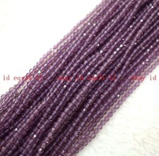 Genuine Natural 3mm Purple Spinel Round Gemstone Loose Beads 15" Strands AAA 