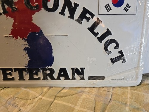 (NICHT PERFEKT) KOREANISCHER KONFLIKTVETERAN METALL AUTOSCHILD NUMMERNSCHILD - Bild 4 von 6