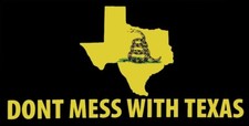 Don't Mess With Texas Gadsden Black Vinyl Decal Bumper Sticker