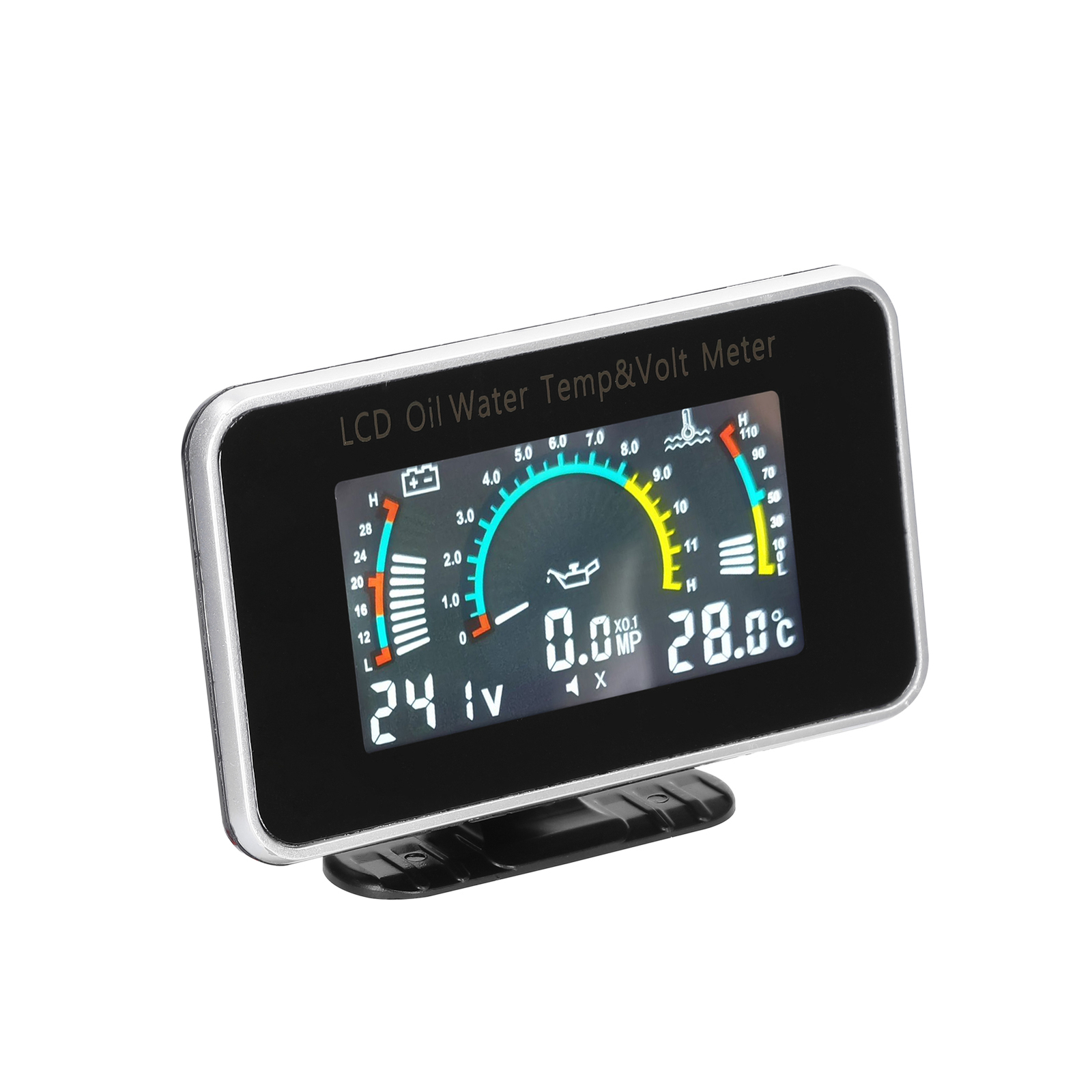 3in1 Car LCD Meter Digital Oil Pressure Voltage Gauge C2V4 eBay