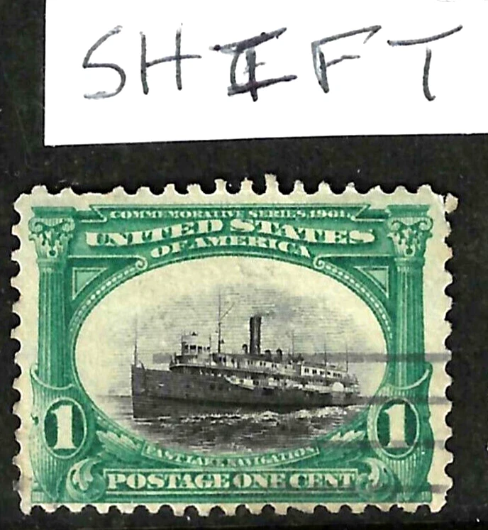 Sc #295 Viñeta Dramática Cambio Hundimiento Barco EFO 1 Centavo PAN AM 1903 EE. UU. 25E32 Foto 2 de 2