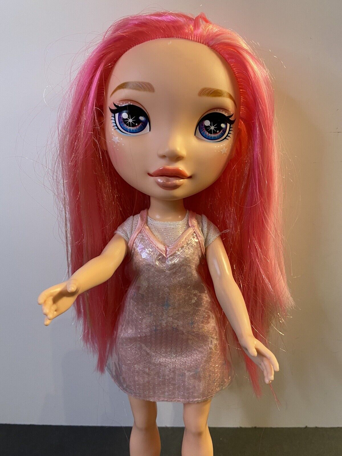 2019 MGA Rainbow High Surprise Pixie Rose Doll With Rollerskates 15” Pink Hair