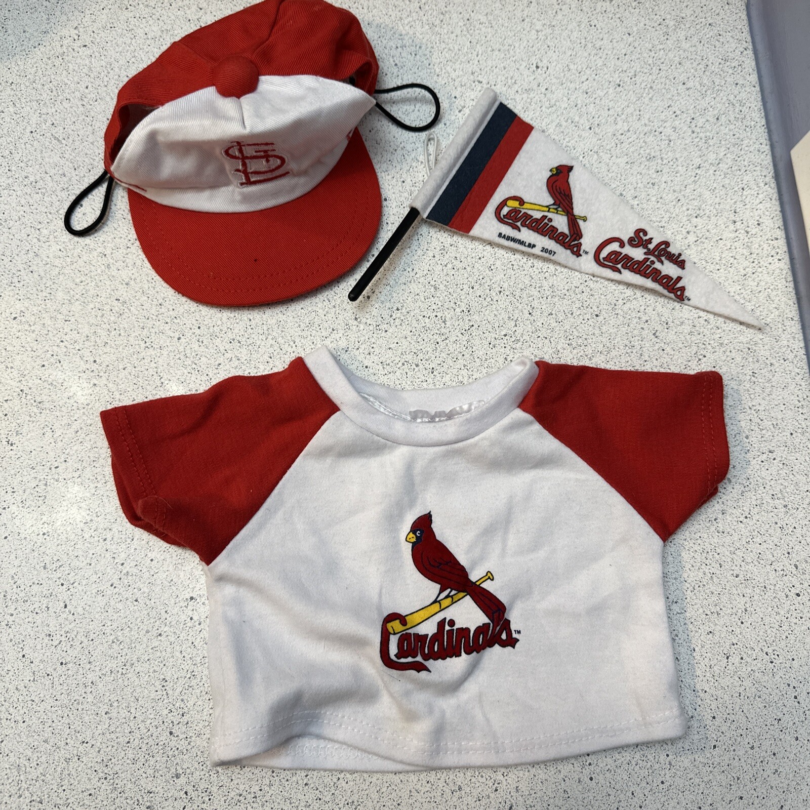 Build A Bear Workshop BABW St Louis Cardinals Vintage Outfit 2007 Pennant Hat