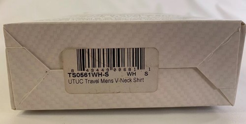 Small Compression Concealment V-Neck Travel T-shirt UnderTech Undercover White - Picture 5 of 11