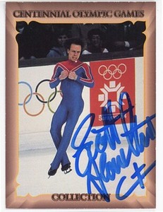 1996 -SCOTT HAMILTON- GUARANTEED Signed/Autograph/Auto Centennial Olympics Card