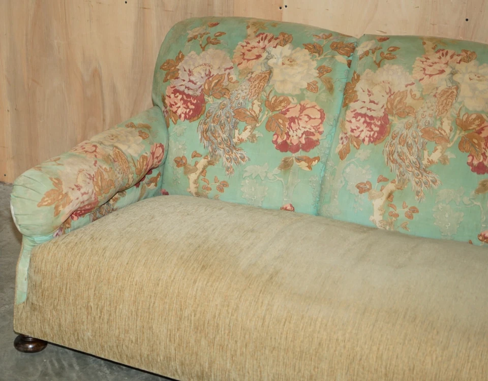 SOFÁ ANTIGUO VICTORIANO MAPLE & CO HOWARD CASA DE CAMPO INGLÉS PARTE DE SUITE Foto 3 de 4