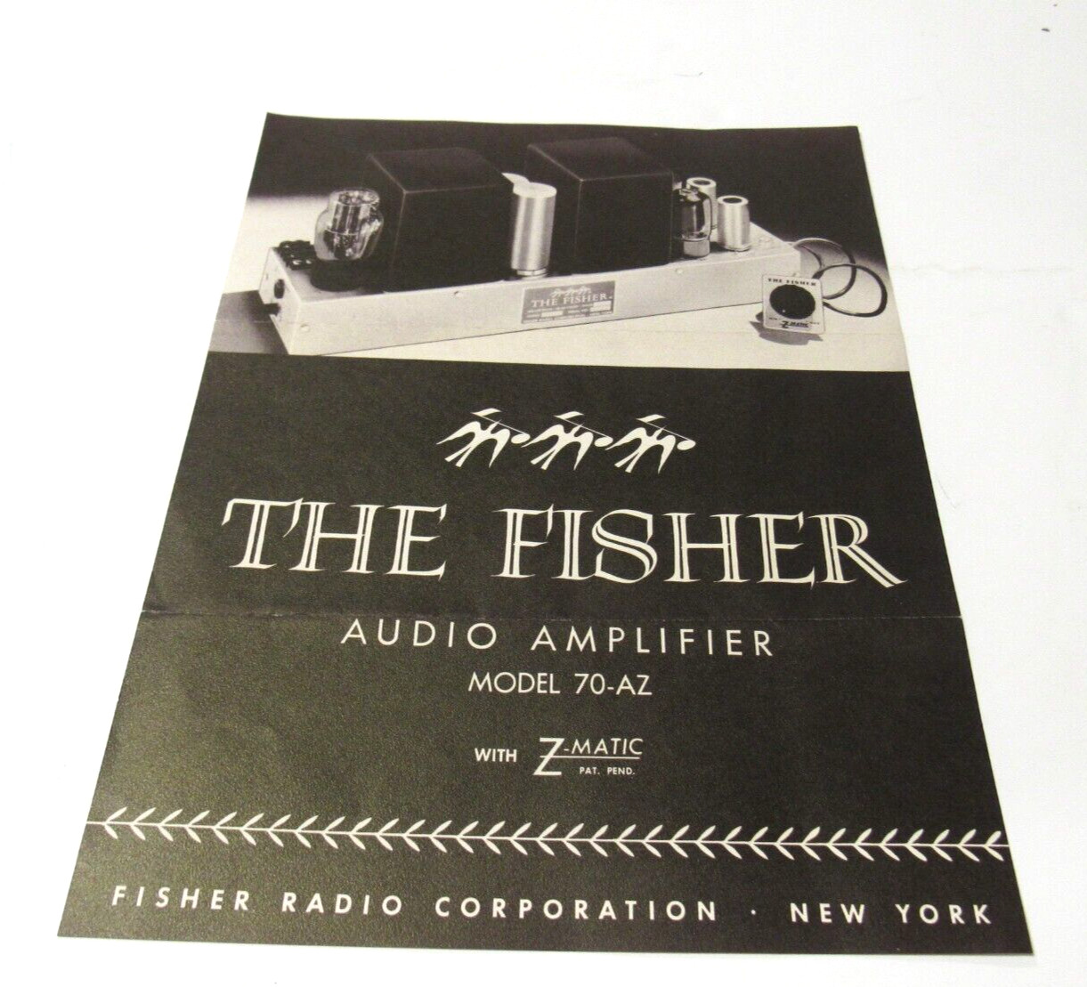 Fisher  Audio Amplifer Model 70-AZ With Z-Matic Brochure