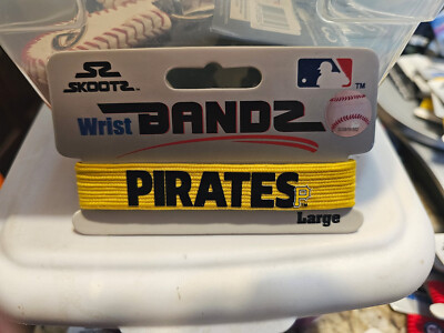 PITTSBURGH PIRATES MLB WRIST BAND BANZ OFFICIALLY LICENSED SIZE LARGE
