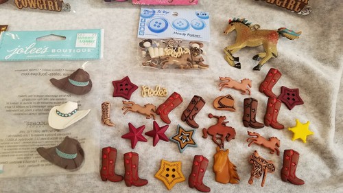 DRESS It UP Buttons, Paper house 3D Stickers WESTERN 80 Pieces**Super Cute*** - Picture 2 of 7