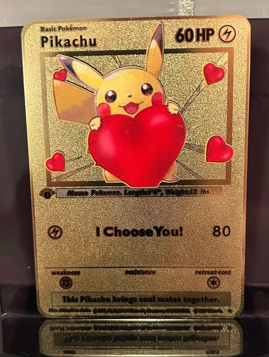 Bulbasaur I Choose You 1 Gold Metal Pokemon Card 