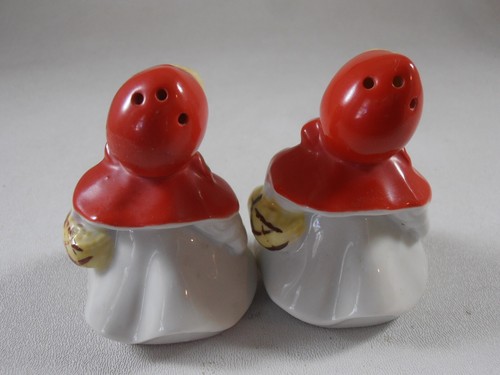 Vintage 40er Jahre Rumpf Keramik Rotkäppchen Salz & Pfefferstreuer - Bild 4 von 5
