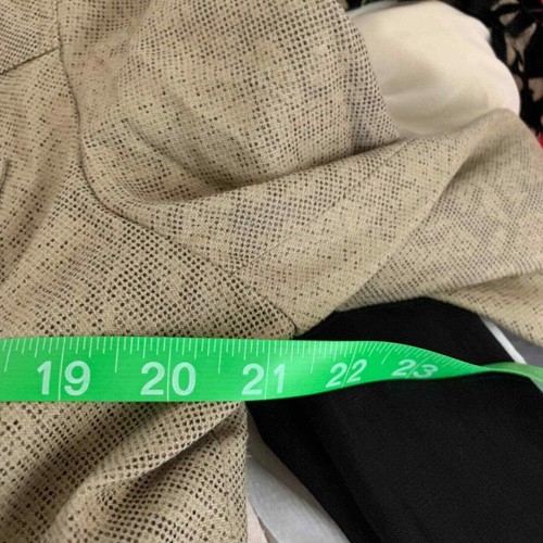 Worthington Jacket Blazer Womens 16 Beige Snake Print Linen Lightweight Buttons - Picture 6 of 8