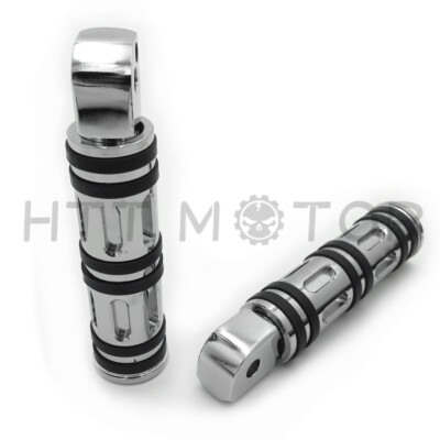 Chrome Edge Cut Footpegs For passenger 2018-later Softail Fat Boy FLFB Fat Bob F